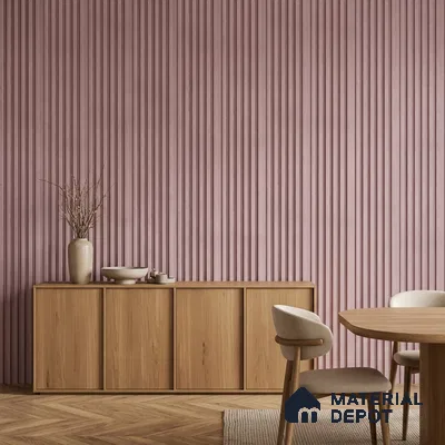 Dusty Pink Patterned Look PN 07070 9.5 ft x 4.9 inch Charcoal Panel - 10 mm | Suitable for Feature Wall, TV Unit & Living Room | Width is Subjected to 5% Variation