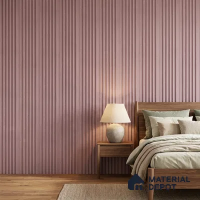 Dusty Pink Patterned Look PN 07070 9.5 ft x 4.9 inch Charcoal Panel - 10 mm | Suitable for Feature Wall, TV Unit & Living Room | Width is Subjected to 5% Variation