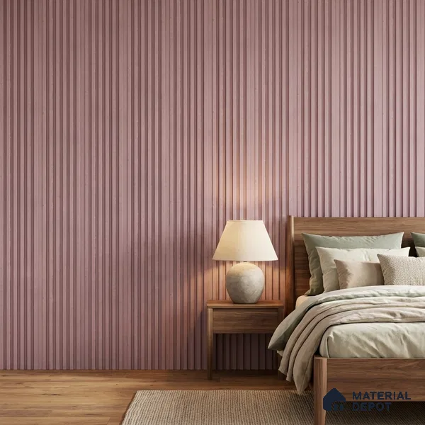 Dusty Pink Patterned Look PN 07070 9.5 ft x 4.9 inch Charcoal Panel - 10 mm | Suitable for Feature Wall, TV Unit & Living Room | Width is Subjected to 5% Variation