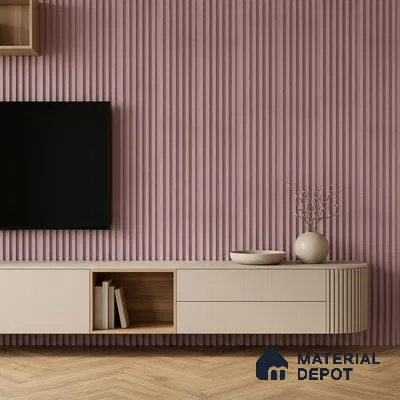 Dusty Pink Patterned Look PN 07070 9.5 ft x 4.9 inch Charcoal Panel - 10 mm | Suitable for Feature Wall, TV Unit & Living Room | Width is Subjected to 5% Variation