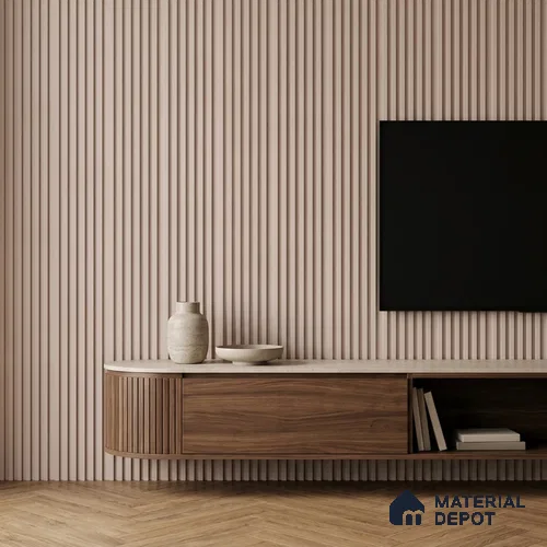 Cappuccino Beige Plain Colour Look PN 07071 9.5 ft x 4.9 inch Charcoal Panel - 10 mm | Suitable for Feature Wall, TV Unit & Living Room | Width is Subjected to 5% Variation