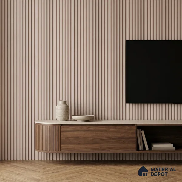 Cappuccino Beige Plain Colour Look PN 07071 9.5 ft x 4.9 inch Charcoal Panel - 10 mm | Suitable for Feature Wall, TV Unit & Living Room | Width is Subjected to 5% Variation