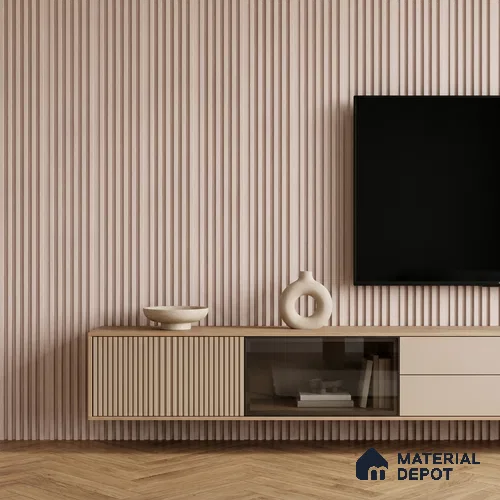 Cappuccino Beige Patterned Look PN 07072 9.5 ft x 4.9 inch Charcoal Panel - 10 mm | Suitable for Feature Wall, TV Unit & Living Room | Width is Subjected to 5% Variation
