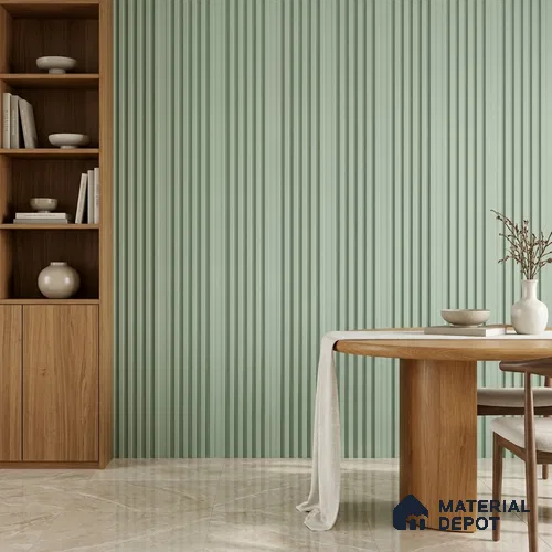 Ash Grey Plain Colour Look PN 07073 9.5 ft x 4.9 inch Charcoal Panel - 10 mm | Suitable for Feature Wall, TV Unit & Living Room | Width is Subjected to 5% Variation