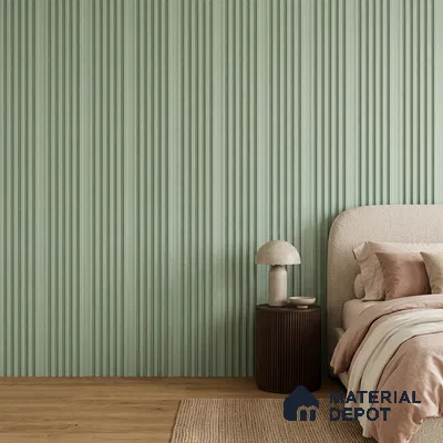 Ash Grey Plain Colour Look PN 07073 9.5 ft x 4.9 inch Charcoal Panel - 10 mm | Suitable for Feature Wall, TV Unit & Living Room | Width is Subjected to 5% Variation