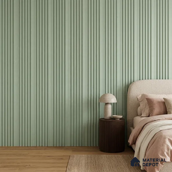 Ash Grey Plain Colour Look PN 07073 9.5 ft x 4.9 inch Charcoal Panel - 10 mm | Suitable for Feature Wall, TV Unit & Living Room | Width is Subjected to 5% Variation