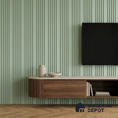 Ash Grey Plain Colour Look PN 07073 9.5 ft x 4.9 inch Charcoal Panel - 10 mm | Suitable for Feature Wall, TV Unit & Living Room | Width is Subjected to 5% Variation