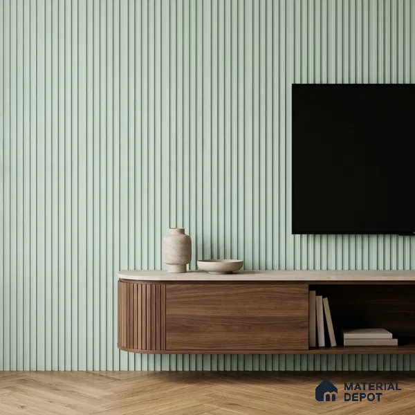 Ash Grey Patterned Look PN 07074 9.5 ft x 4.9 inch Charcoal Panel - 10 mm | Suitable for Feature Wall, TV Unit & Living Room | Width is Subjected to 5% Variation