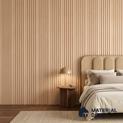 Warm Beige Plain Colour Look PN 07075 9.5 ft x 4.9 inch Charcoal Panel - 10 mm | Suitable for Feature Wall, TV Unit & Living Room | Width is Subjected to 5% Variation