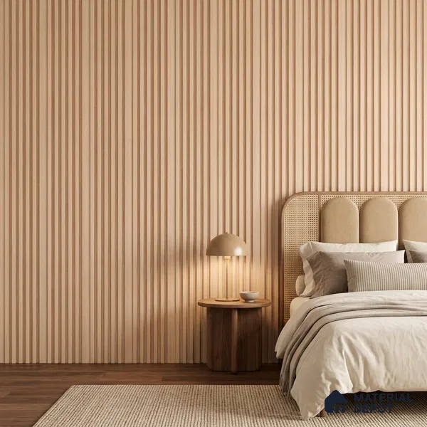 Warm Beige Plain Colour Look PN 07075 9.5 ft x 4.9 inch Charcoal Panel - 10 mm | Suitable for Feature Wall, TV Unit & Living Room | Width is Subjected to 5% Variation
