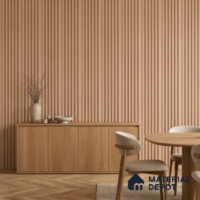 Oak Brown Patterned Look PN 07076 9.5 ft x 4.9 inch Charcoal Panel - 10 mm | Suitable for Feature Wall, TV Unit & Living Room | Width is Subjected to 5% Variation