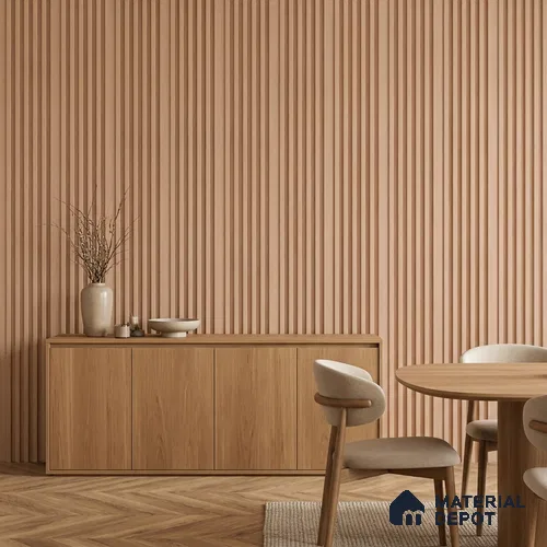 Oak Brown Patterned Look PN 07076 9.5 ft x 4.9 inch Charcoal Panel - 10 mm | Suitable for Feature Wall, TV Unit & Living Room | Width is Subjected to 5% Variation