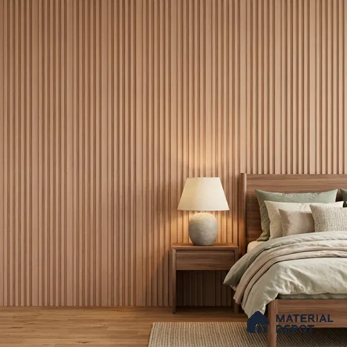 Oak Brown Patterned Look PN 07076 9.5 ft x 4.9 inch Charcoal Panel - 10 mm | Suitable for Feature Wall, TV Unit & Living Room | Width is Subjected to 5% Variation