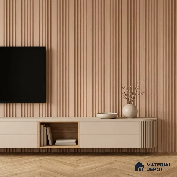 Oak Brown Patterned Look PN 07076 9.5 ft x 4.9 inch Charcoal Panel - 10 mm | Suitable for Feature Wall, TV Unit & Living Room | Width is Subjected to 5% Variation