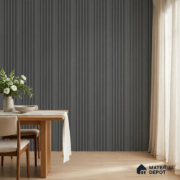 Graphite Grey Plain Colour Look PN 07077 9.5 ft x 4.9 inch Charcoal Panel - 10 mm | Suitable for Feature Wall, TV Unit & Living Room | Width is Subjected to 5% Variation