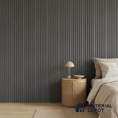 Dark Grey Patterned Look PN 07078 9.5 ft x 4.9 inch Charcoal Panel - 10 mm | Suitable for Feature Wall, TV Unit & Living Room | Width is Subjected to 5% Variation