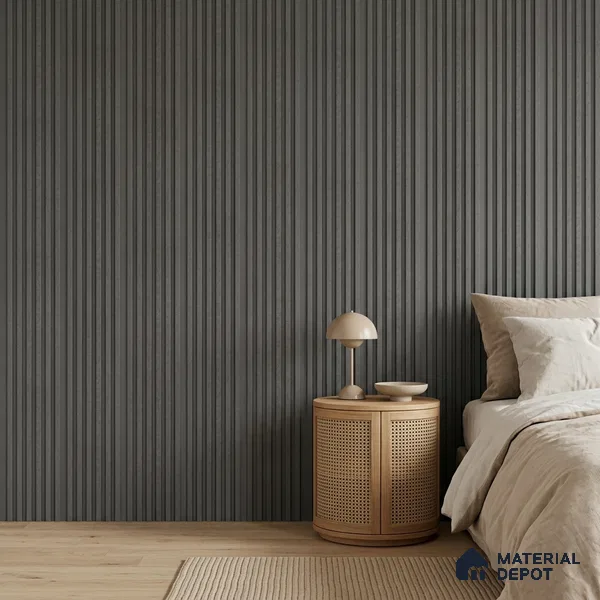 Dark Grey Patterned Look PN 07078 9.5 ft x 4.9 inch Charcoal Panel - 10 mm | Suitable for Feature Wall, TV Unit & Living Room | Width is Subjected to 5% Variation