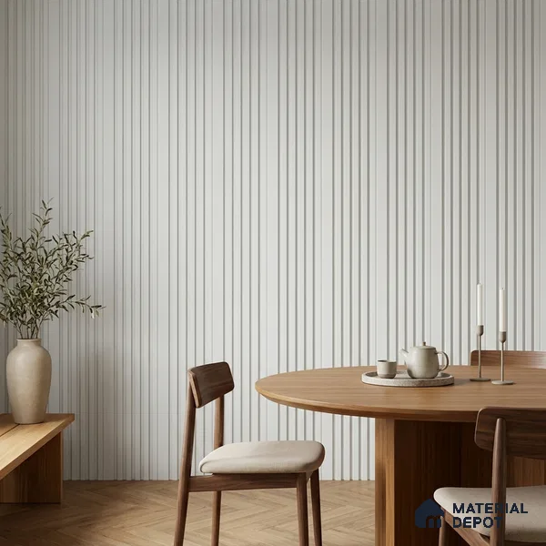 Dove Grey Patterned Look PN 07081 10 ft x 4.9 inch Charcoal Panel - 6 mm | Suitable for Feature Wall, TV Unit & Living Room | Width is Subjected to 5% Variation