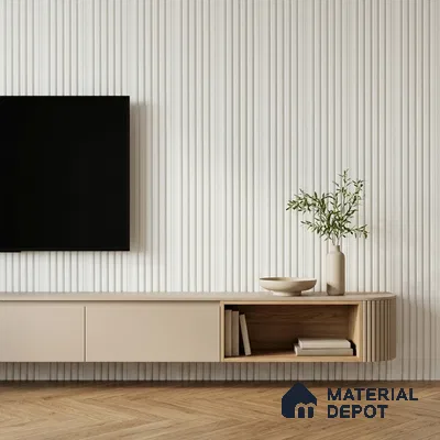 Dove Grey Patterned Look PN 07081 10 ft x 4.9 inch Charcoal Panel - 6 mm | Suitable for Feature Wall, TV Unit & Living Room | Width is Subjected to 5% Variation