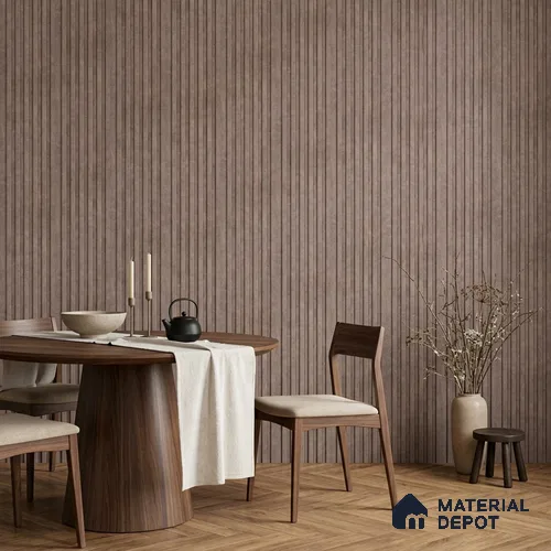 Mocha Brown Marble Look PN 07083 10 ft x 4.9 inch Charcoal Panel - 6 mm | Suitable for Feature Wall, TV Unit & Living Room | Width is Subjected to 5% Variation