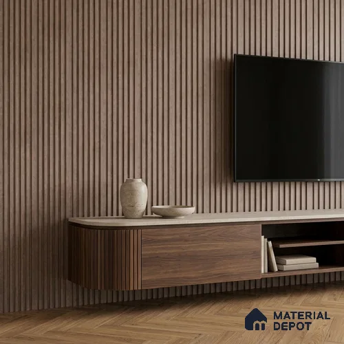 Mocha Brown Marble Look PN 07083 10 ft x 4.9 inch Charcoal Panel - 6 mm | Suitable for Feature Wall, TV Unit & Living Room | Width is Subjected to 5% Variation