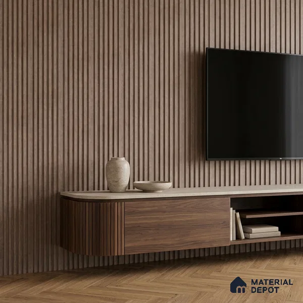 Mocha Brown Marble Look PN 07083 10 ft x 4.9 inch Charcoal Panel - 6 mm | Suitable for Feature Wall, TV Unit & Living Room | Width is Subjected to 5% Variation