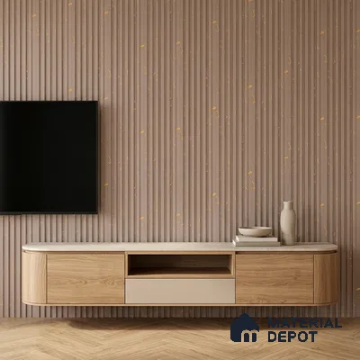 Mocha Brown Marble Look PN 07084 10 ft x 4.9 inch Charcoal Panel - 6 mm | Suitable for Feature Wall, TV Unit & Living Room | Width is Subjected to 5% Variation