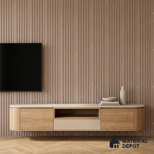 Mocha Brown Marble Look PN 07084 10 ft x 4.9 inch Charcoal Panel - 6 mm | Suitable for Feature Wall, TV Unit & Living Room | Width is Subjected to 5% Variation
