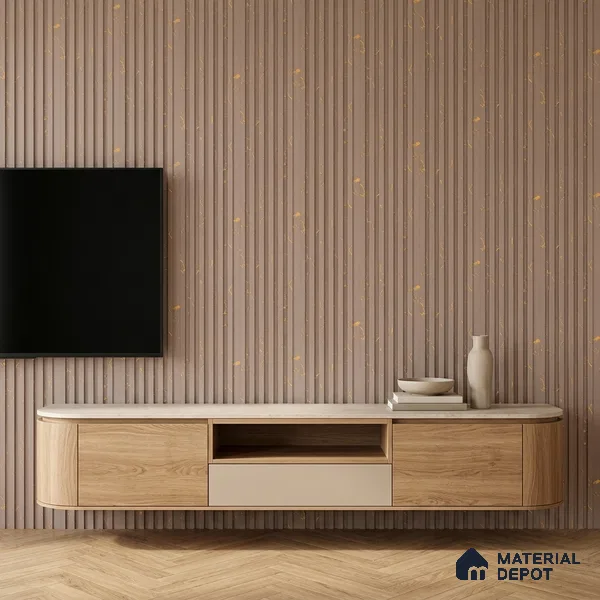 Mocha Brown Marble Look PN 07084 10 ft x 4.9 inch Charcoal Panel - 6 mm | Suitable for Feature Wall, TV Unit & Living Room | Width is Subjected to 5% Variation