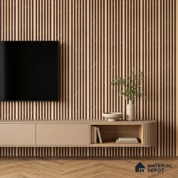 Cappucino Brown Marble Look PN 07086 10 ft x 4.9 inch Charcoal Panel - 6 mm | Suitable for Feature Wall, TV Unit & Living Room | Width is Subjected to 5% Variation