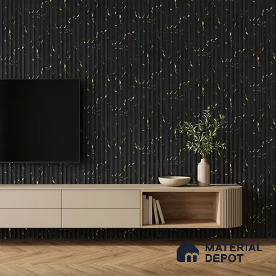 Graphite Black Marble Look PN 07087 10 ft x 4.9 inch Charcoal Panel - 6 mm | Suitable for Feature Wall, TV Unit & Living Room | Width is Subjected to 5% Variation