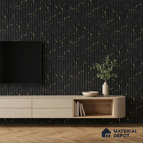 Graphite Black Marble Look PN 07087 10 ft x 4.9 inch Charcoal Panel - 6 mm | Suitable for Feature Wall, TV Unit & Living Room | Width is Subjected to 5% Variation