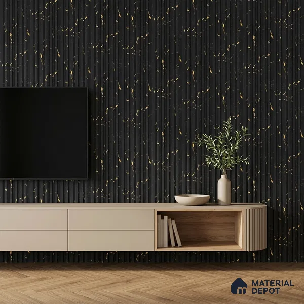 Graphite Black Marble Look PN 07087 10 ft x 4.9 inch Charcoal Panel - 6 mm | Suitable for Feature Wall, TV Unit & Living Room | Width is Subjected to 5% Variation