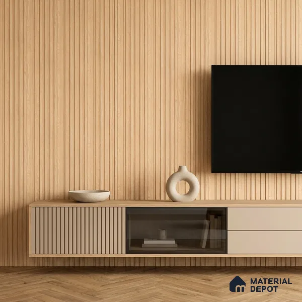 Wooden Look PN 07097 10 ft x 4.9 inch Charcoal Panel - 6 mm | Suitable for Feature Wall, TV Unit & Living Room | Width is Subjected to 5% Variation