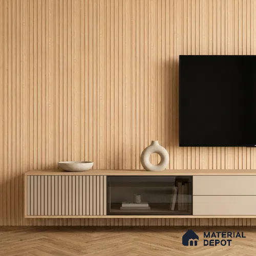 Wooden Look PN 07097 10 ft x 4.9 inch Charcoal Panel - 6 mm | Suitable for Feature Wall, TV Unit & Living Room | Width is Subjected to 5% Variation