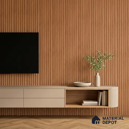 Wooden Look PN 07098 10 ft x 4.9 inch Charcoal Panel - 6 mm | Suitable for Feature Wall, TV Unit & Living Room | Width is Subjected to 5% Variation