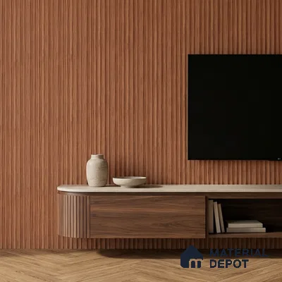Wooden Look PN 07099 10 ft x 4.9 inch Charcoal Panel - 6 mm | Suitable for Feature Wall, TV Unit & Living Room | Width is Subjected to 5% Variation