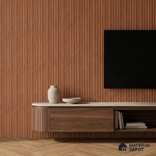 Wooden Look PN 07099 10 ft x 4.9 inch Charcoal Panel - 6 mm | Suitable for Feature Wall, TV Unit & Living Room | Width is Subjected to 5% Variation