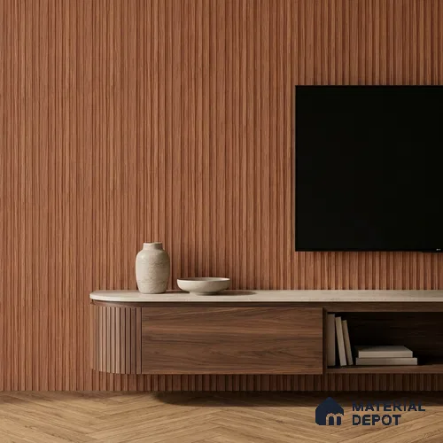 Wooden Look PN 07099 10 ft x 4.9 inch Charcoal Panel - 6 mm | Suitable for Feature Wall, TV Unit & Living Room | Width is Subjected to 5% Variation