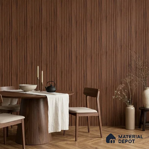 Wooden Look PN 07100 10 ft x 4.9 inch Charcoal Panel - 6 mm | Suitable for Feature Wall, TV Unit & Living Room | Width is Subjected to 5% Variation