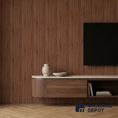 Wooden Look PN 07100 10 ft x 4.9 inch Charcoal Panel - 6 mm | Suitable for Feature Wall, TV Unit & Living Room | Width is Subjected to 5% Variation