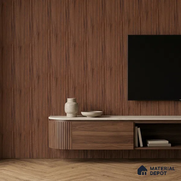 Wooden Look PN 07100 10 ft x 4.9 inch Charcoal Panel - 6 mm | Suitable for Feature Wall, TV Unit & Living Room | Width is Subjected to 5% Variation