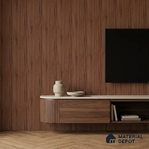 Wooden Look PN 07100 10 ft x 4.9 inch Charcoal Panel - 6 mm | Suitable for Feature Wall, TV Unit & Living Room | Width is Subjected to 5% Variation
