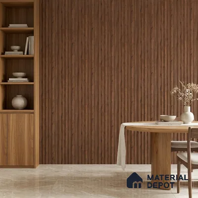 Wooden Look PN 07102 10 ft x 4.9 inch Charcoal Panel - 6 mm | Suitable for Feature Wall, TV Unit & Living Room | Width is Subjected to 5% Variation
