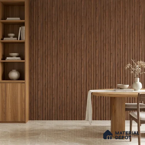Wooden Look PN 07102 10 ft x 4.9 inch Charcoal Panel - 6 mm | Suitable for Feature Wall, TV Unit & Living Room | Width is Subjected to 5% Variation
