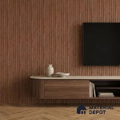 Wooden Look PN 07102 10 ft x 4.9 inch Charcoal Panel - 6 mm | Suitable for Feature Wall, TV Unit & Living Room | Width is Subjected to 5% Variation