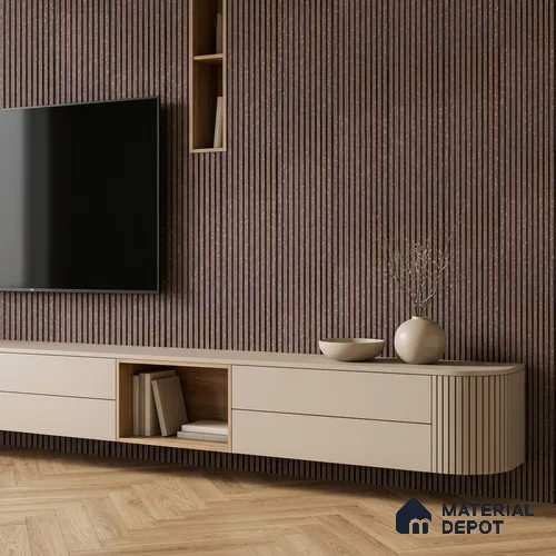 Mocha Brown Marble Look PN 07115 9.5 ft x 6 inch Charcoal Panel - 6 mm | Suitable for Feature Wall, TV Unit & Living Room | Width is Subjected to 5% Variation