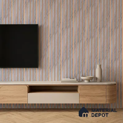 Cloud Grey Stone Look PN 07121 9.5 ft x 6 inch Charcoal Panel - 6 mm | Suitable for Feature Wall, TV Unit & Living Room | Width is Subjected to 5% Variation