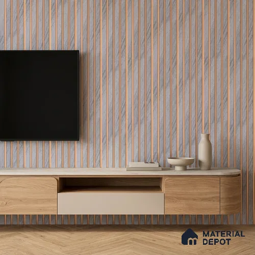 Cloud Grey Stone Look PN 07121 9.5 ft x 6 inch Charcoal Panel - 6 mm | Suitable for Feature Wall, TV Unit & Living Room | Width is Subjected to 5% Variation