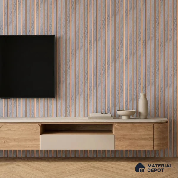 Cloud Grey Stone Look PN 07121 9.5 ft x 6 inch Charcoal Panel - 6 mm | Suitable for Feature Wall, TV Unit & Living Room | Width is Subjected to 5% Variation
